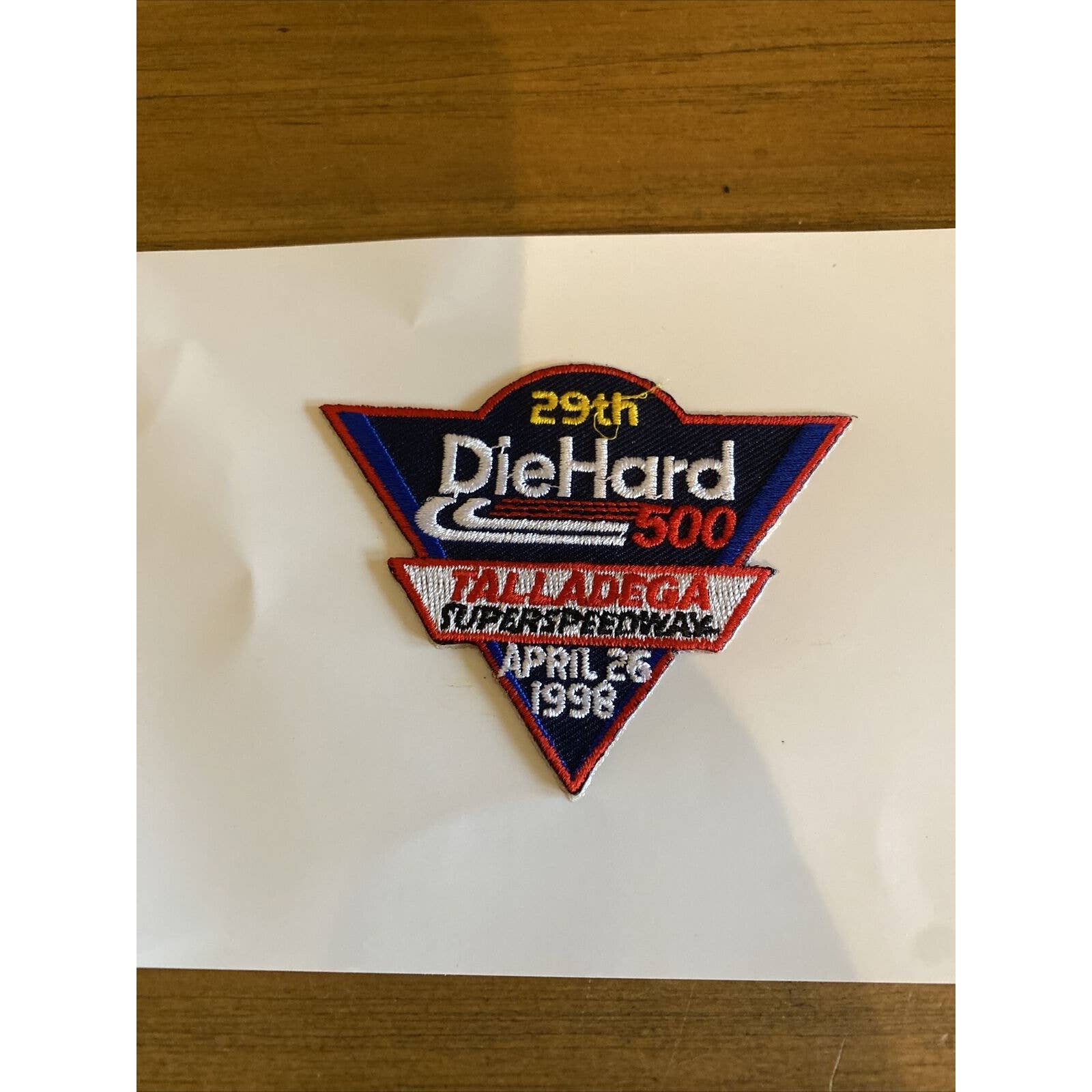 Vintage 1998 29th Diehard 500 Patch Nascar Embroidered Talladega New